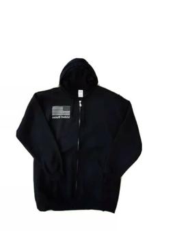 Felpa nasa nera cotone cappuccio media large xl logo anche d