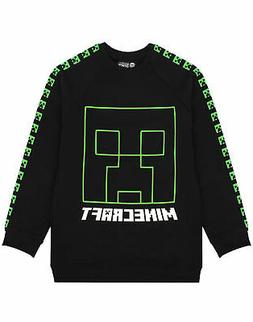 Felpa nera di Minecraft Creeper viso Boy