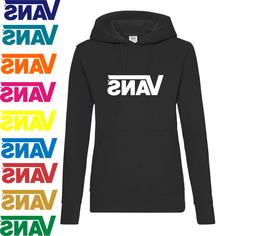Felpa nera donna con stampa VANS vari colori. Spedizione Gra