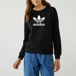 Felpa Nera donna personalizzata logo Adidas - felpa girocoll