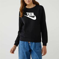 Felpa Nera donna personalizzata Nike - felpa girocollo