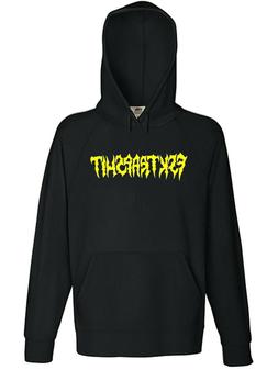 Felpa Nera  FSK TRAPSHIT SATELLITE Logo GIALLO FLUO - UOMO D