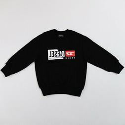 FELPA DIESEL NERO BAMBINO PE21 MAGLIA RAGAZZO MANICA LUNGA B