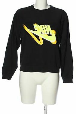 NIKE Felpa nero-giallo pallido caratteri stampati stile casu
