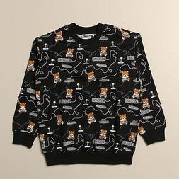 FELPA MOSCHINO NERO MANICA LUNGA BAMBINO RAGAZZO FANTASIA MA