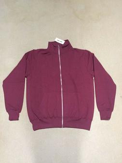 FELPA NO LOGO BORDEAUX ZIP