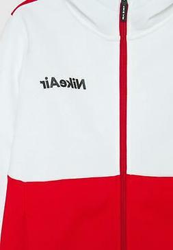 NIKE FELPA NSW AIR FZ JNR - BIANCO/ROSSO - CU9215-101