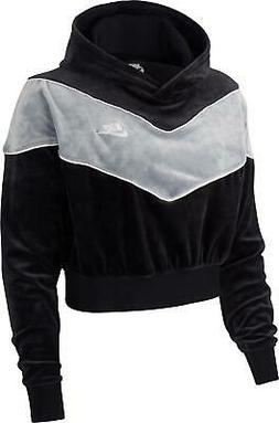 NIKE FELPA NSW PLUSH - NERO/GRIGIO - BV5054-010