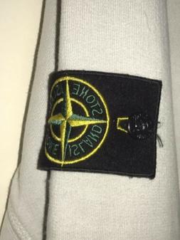 Felpa Stone Island Originale, Collo Alto, Colore Bianco, Con