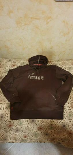 Felpa Puma originale,colore marrone militare,taglia L,in con