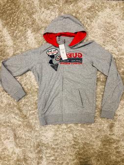 Felpa Guess originale con zip Grigia - cappuccio con zip Rag