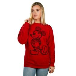 Felpa originale Disney Mickey Mouse, rosso, topolino, cotone