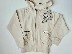 Felpa DODIPETTO per bambina 7 8 anni, color beige con ricami