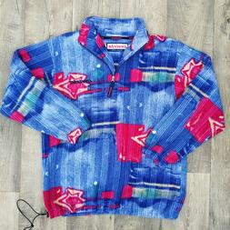 Invicta Felpa pile uomo multicolore mezza zip fantasia vinta