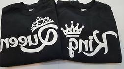 Felpa QUEEN - KING girocollo nera