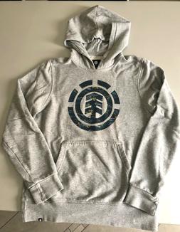 FELPA ragazzo Zu Element Bark logo Hoodie cappuccio tg S gri