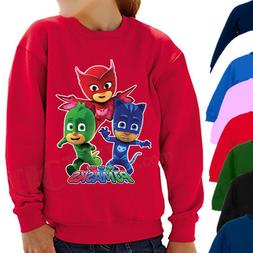 FELPA RAGLAN GIROCOLLO BAMBINO BAMBINA PJ MASKS gufetta geco