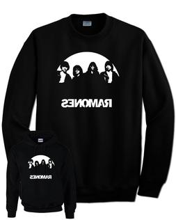 Felpa RAMONES band rock punk disco con senza cappuccio nera 