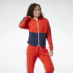 Felpa Reebok rossa blu TRAINING ESSENTIALS LOGO FT0901