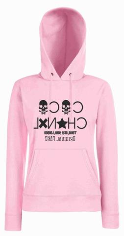 FELPA  ROSA DA DONNA CON MARSUPIO E CAPPUCCIO ORIGINAL FAKE 