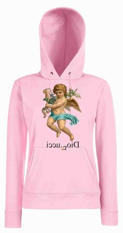 FELPA  ROSA DA DONNA CON MARSUPIO E CAPPUCCIO ORIGINAL FAKE 