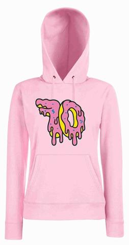 FELPA  ROSA DA DONNA CON MARSUPIO E CAPPUCCIO ORIGINAL FAKE 