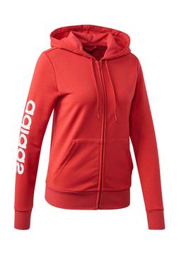 ADIDAS felpa ROSSA con CAPPUCCIO reparto DONNA scritta sulla