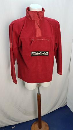 FELPA NAPAPIJRI ROSSO IN NYLON MANCA LA TAGLIA MA VESTE L
