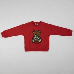 FELPA MOSCHINO ROSSO NEONATO PE21 MAGLIA MANICA LUNGA MUF03I