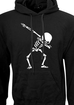 Felpa Scheletro Dab Dabbing Halloween Nera uomo donna bambin