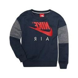 Felpa senza Cappuccio Bambino Nike 376S-U2Y Blu marino Rosso