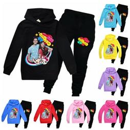 Felpa Set Casual per bambini ragazzo ragazza Felpa con cappu