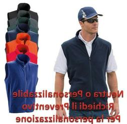Felpa Smanicata Da Lavoro Uomo Gilet In Micro Pile Con Tasch