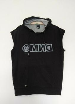 Felpa smanicata da uomo JACK&JONES. Taglia L. Nera con cappu