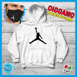 Felpa sport Jordan con cappuccio Michael Bianca t shirt Uomo