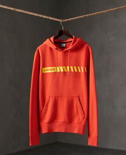 Superdry Felpa sportiva a righe con cappuccio e logo Core