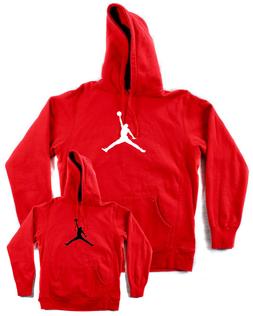 FELPA stampa JORDAN rossa stampa bianca nera con cappuccio t