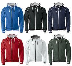 felpa unisex maglia clique maglione con zip cappuccio e tasc