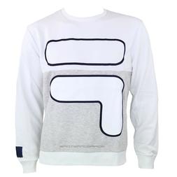 Fila Felpa uomo 683186  Bianco grigio Originale