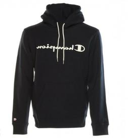 FELPA UOMO CHAMPION BS501 C/SCRITTA C/CAPP. BLU SCURO