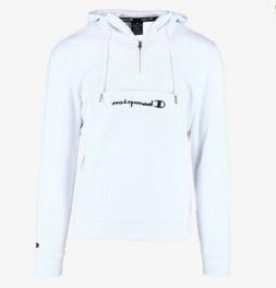 FELPA UOMO CHAMPION C/CAPP. C/LOGO+SCRITTA BIANCO
