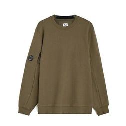 Felpa Uomo C.P. Company Diagonal Raised Fleece Lens Verde 09