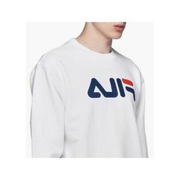 FELPA FILA UOMO CLASSIC PURE CON SCRITTA BIANCO