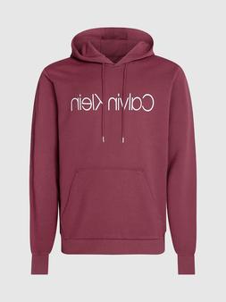 FELPA UOMO CON CAPPUCCIO E LOGO IN COTONE BIOLOGICO BORDEAUX