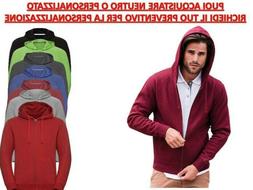FELPA UOMO CON CAPPUCCIO E ZIP DA LAVORO RUSSELL COTONE GIAC