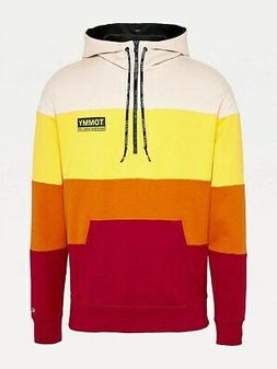 felpa uomo tommy jeans con cappuccio invernale mezza zip col