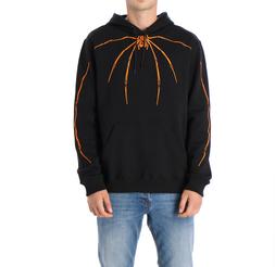 IUTER Felpa uomo con cappuccio Widow hoodie black ricamata