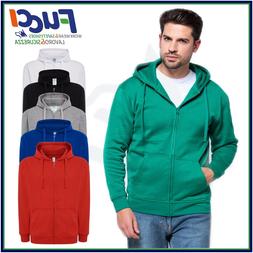 Felpa Uomo Con Cappuccio JHK Zip Intera e Tasche in Cotone M