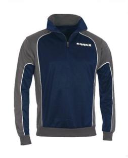 KAPPA FELPA UOMO CON ZIP ALTERSWEAT MAGLIA CALCIO BLU NAVY G