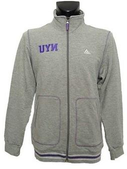 Felpa uomo ADIDAS Cotone Grigio chiaro Zip con Cerniera Tasc